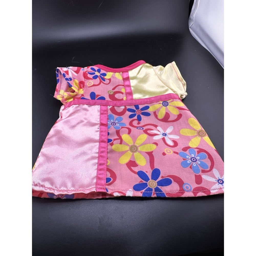 Cabbage Patch Kids Pink Satin Flowers Retro Hippie‎ Dress Doll Clothes CPK Vtg